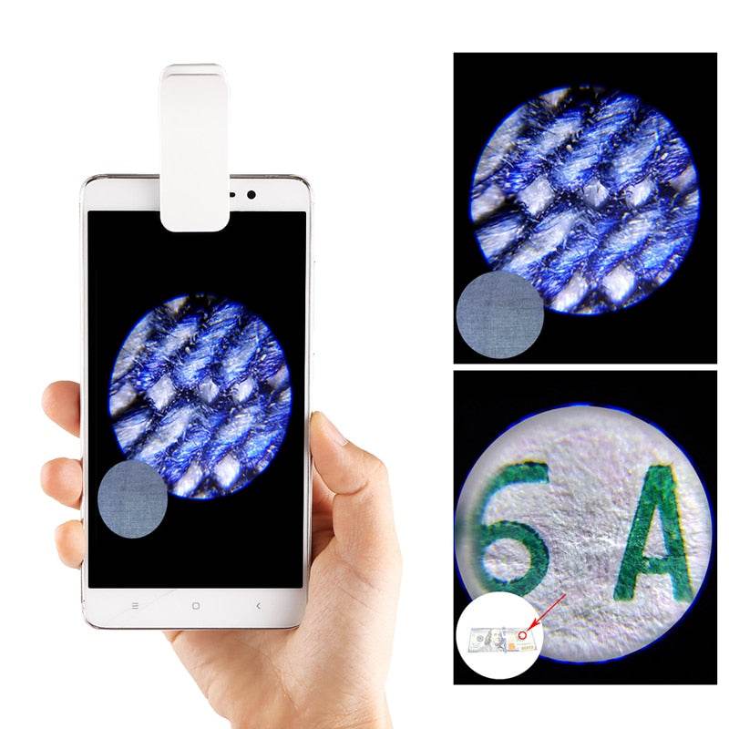 60X Optical Zoom Phone Microscope Lens Micro Phone Lens Magnifier With Clip - MarvelouStoree