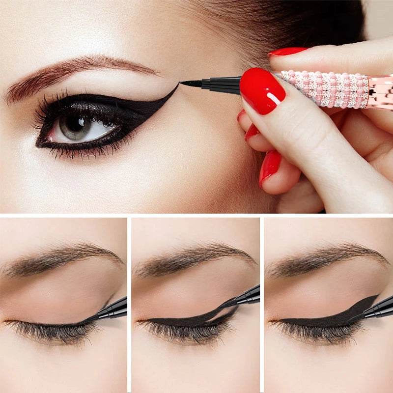 Fast Quick Dry Queen Luxury Eyeliner Soft Smooth Eye Liner Waterproof Eyeliner Cosmetics Black Eyeliner Pen Eyes Makeup - MarvelouStoree