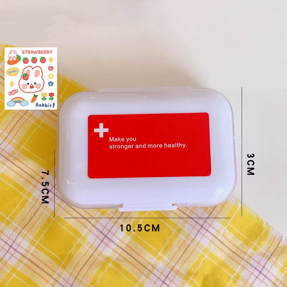 Portable Home Separated Pill Box Travel Mini Box Storage Box Transparent Pill Box Cute Storage Bo - MarvelouStoree