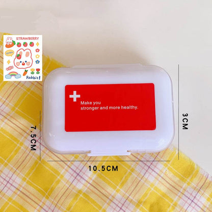 Portable Home Separated Pill Box Travel Mini Box Storage Box Transparent Pill Box Cute Storage Bo - MarvelouStoree