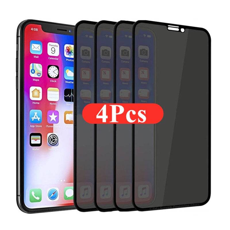 30 Degrees Privacy Screen Protectors for IPhone 12 11 Pro Max 13 Mini Anti-spy Protective Glass for IPhone XS XR X 7 Plus - MarvelouStoree