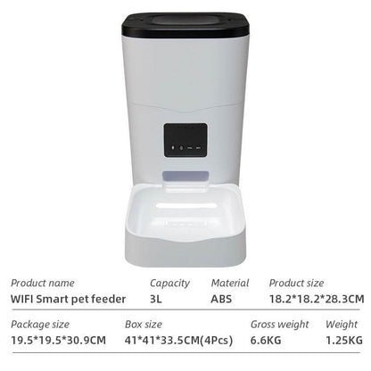 Wifi Smart APP Pet Feeder Household use Microchip Dog Automatic Pet Feeder Automatic Pet Feeder - MarvelouStoree