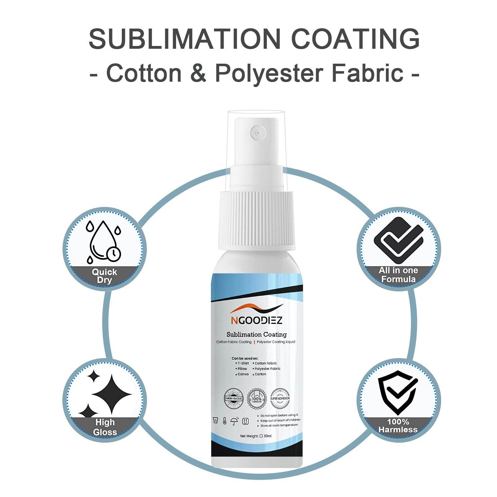 Sublimation Coating Spray Clothing Quick-Drying Spray Heat Transfer Wear-Resistant Anti-Stain - MarvelouStoree