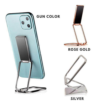 New Square Double Magic Ring Phone Holder Stand Metal Phone Holder Foldable Mobile Phone Stand Folding Sticky Desktop - MarvelouStoree