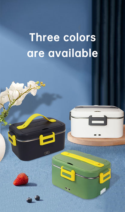 New portable household car 110 / 220V 12V/24V rechargeable automatic heated electric lunch box bento food heater container box