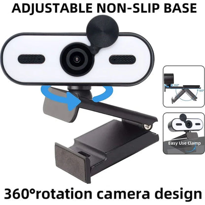 Marveloustoree 4K 2K Mini Webcam 1080P HD for PC Laptop Autofocus 30 FPS USB Webcam with Noise-Reducing Mic&Privacy Cover Web Camera Portable