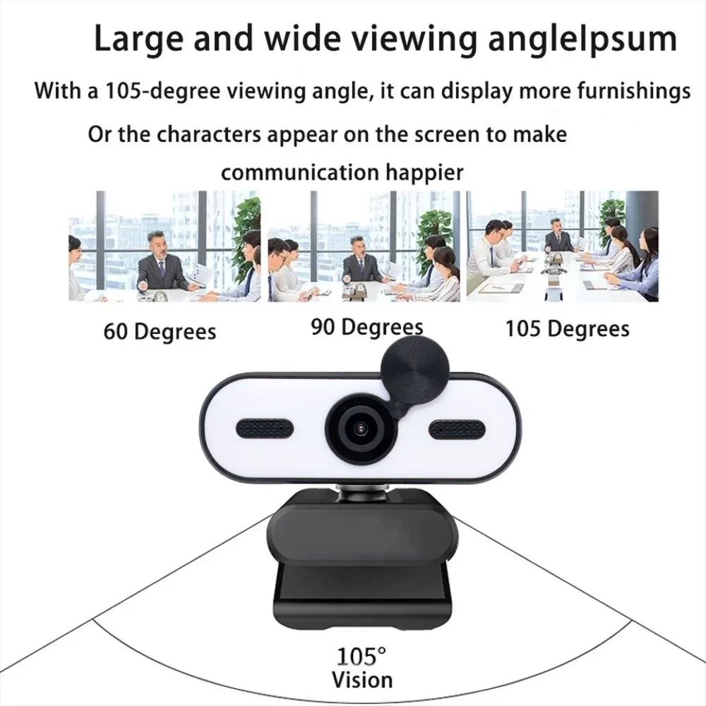 Marveloustoree 4K 2K Mini Webcam 1080P HD for PC Laptop Autofocus 30 FPS USB Webcam with Noise-Reducing Mic&Privacy Cover Web Camera Portable