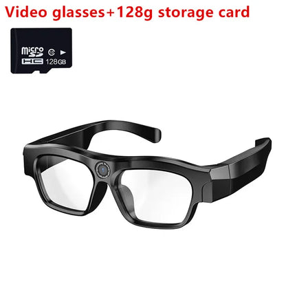 4K Bluetooth HD Video Glasses Camera Driving Record Cycling Mini Smart Glasses Camera Wireless Music Call Smart Glasses