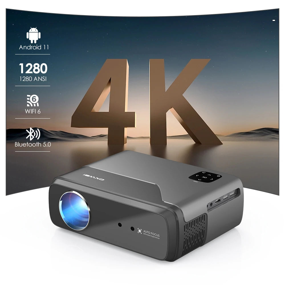 4K UHD Portable Projector Netflix Official Licence Android 11 Smart 5G WiFi Google Play TV Dolby Home Theater Mini Projectors