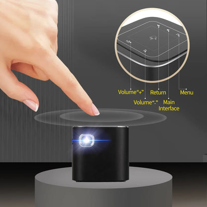 4K Ultra Mini Projector D048A Smart Touch Screen Control Supports 1080P  Handheld & Portable Outdoor Cinema  Theater Projetor