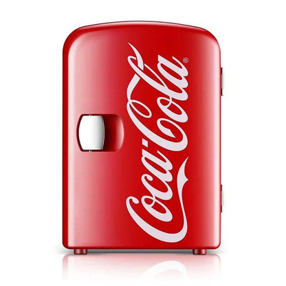 4L 12V/220V Coca-Cola Mini Multifunction Refrigerator Cosmetics Beer Beverage Cooler Warmer Dormitory Cooler Fridge for Car Home - MarvelouStoree