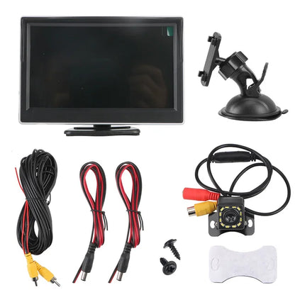 5 Inch Car Reversing Rearview Backup Camera Vehicle Camera Rear View Monitor