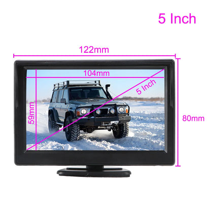 Marveloustoree 5 Inch Car Reversing Rearview Backup Camera Vehicle Camera Rear View Monitor