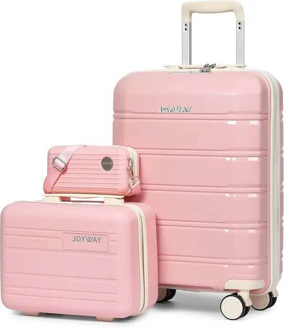 5 Piece Lightweight Rolling Hardside Travel Luggage Set with TSA Lock, Suitcase with Spinner Wheels for Women - MarvelouStoree