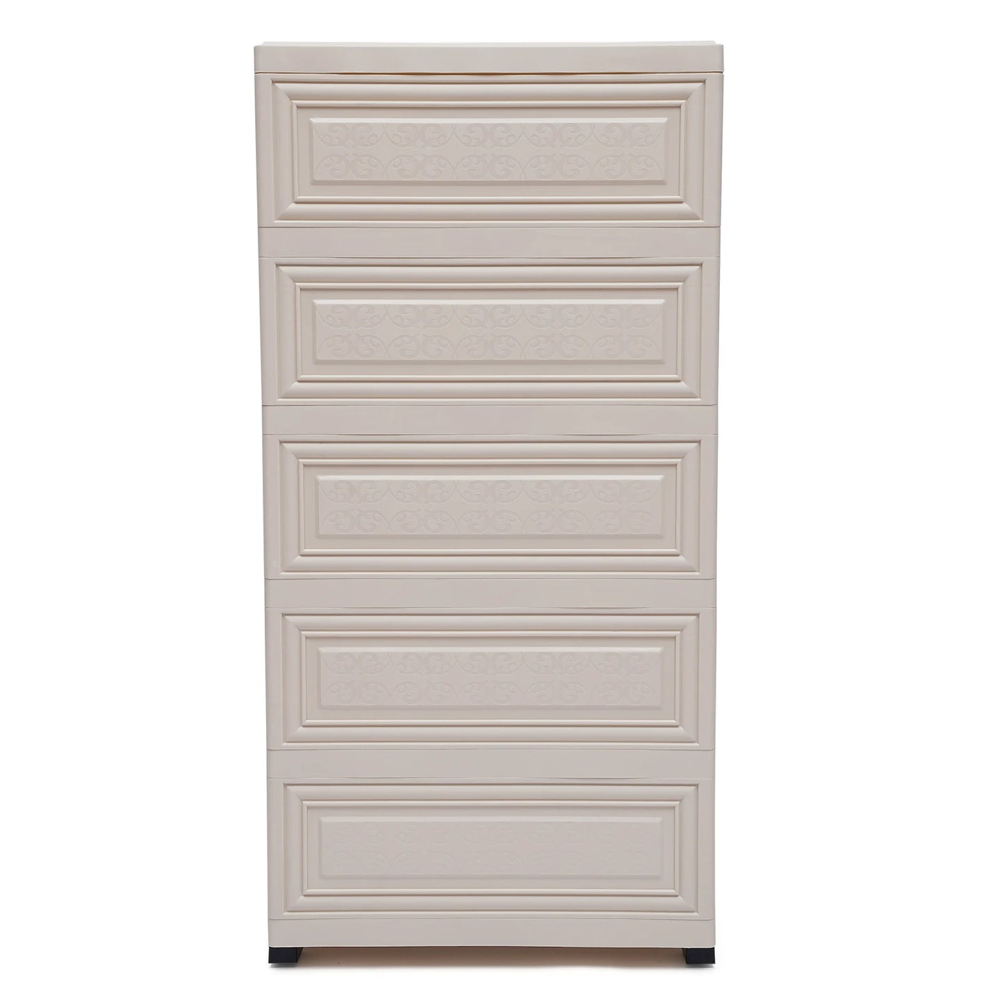 5 Tier Storage Cabinet Wardrobe Moving Detachable Children Room Furniture Drawer Plastic PP Cupboard with Wheels