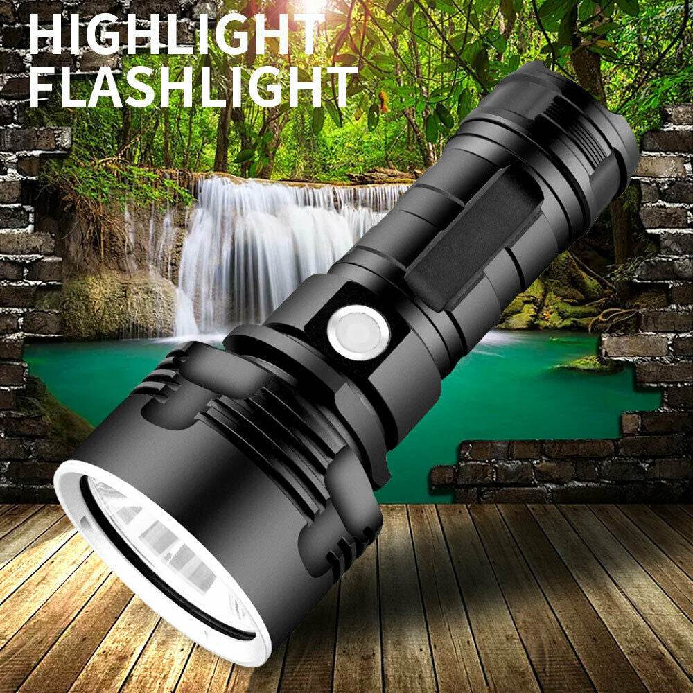 New P50 Strong Light Fixed Focus Flashlight Power Display USB Charging Outdoor Lighting Strong Light Flashlight - MarvelouStoree