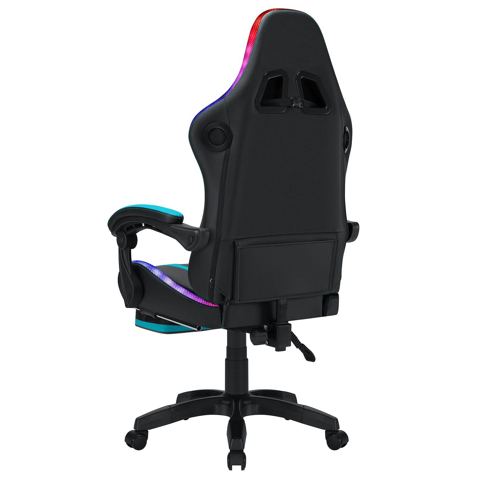 Ergonomic RGB Massage Gaming Chair w/ bluetooth Speakers Footrest Office Chair - MarvelouStoree