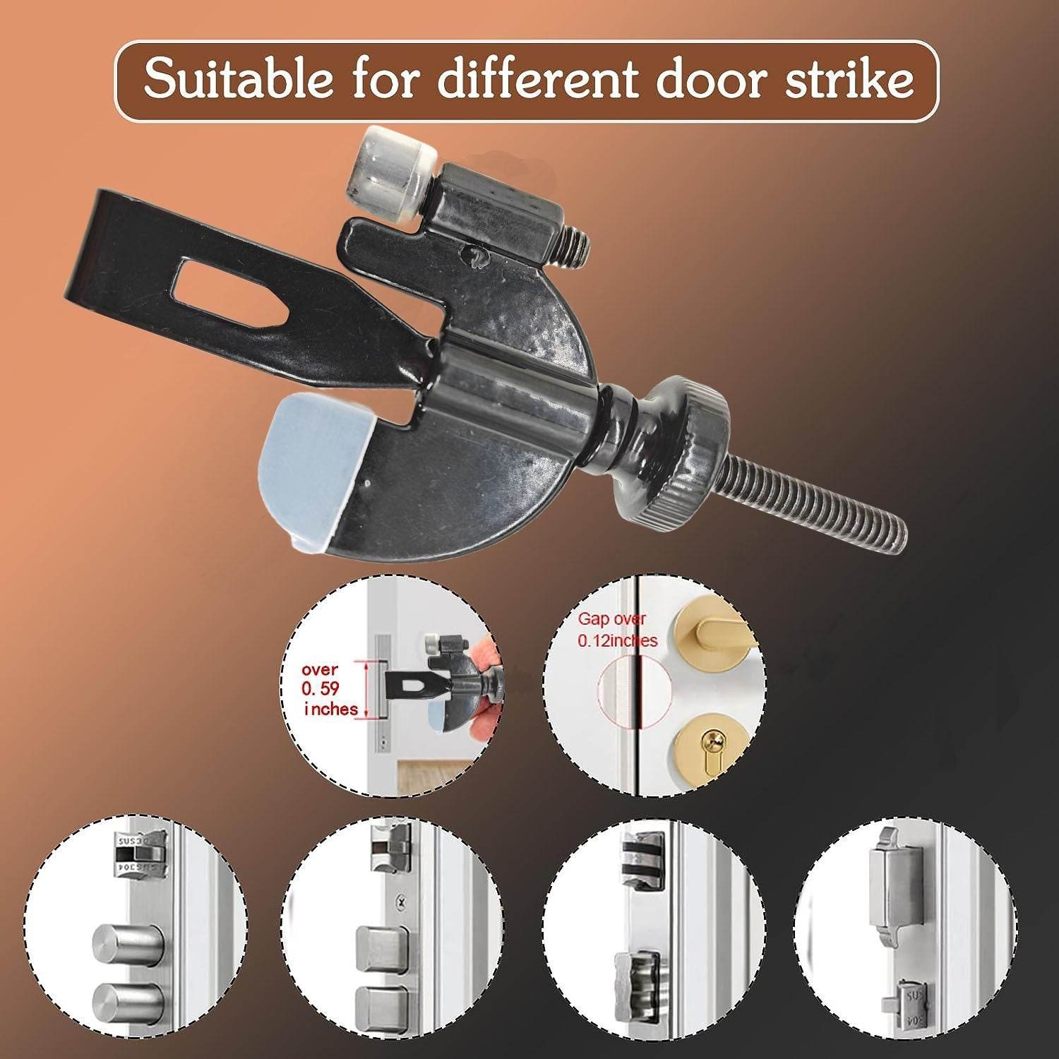 Portable Door Lock Privacy Extra Security Lock Anti Theft Travel Inside Door Locker for Traveling Home Bedroom Apartmen - MarvelouStoree