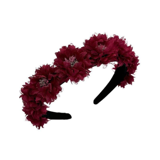 Fashionable fabric flower stamen flower hair hoop for women - MarvelouStoree