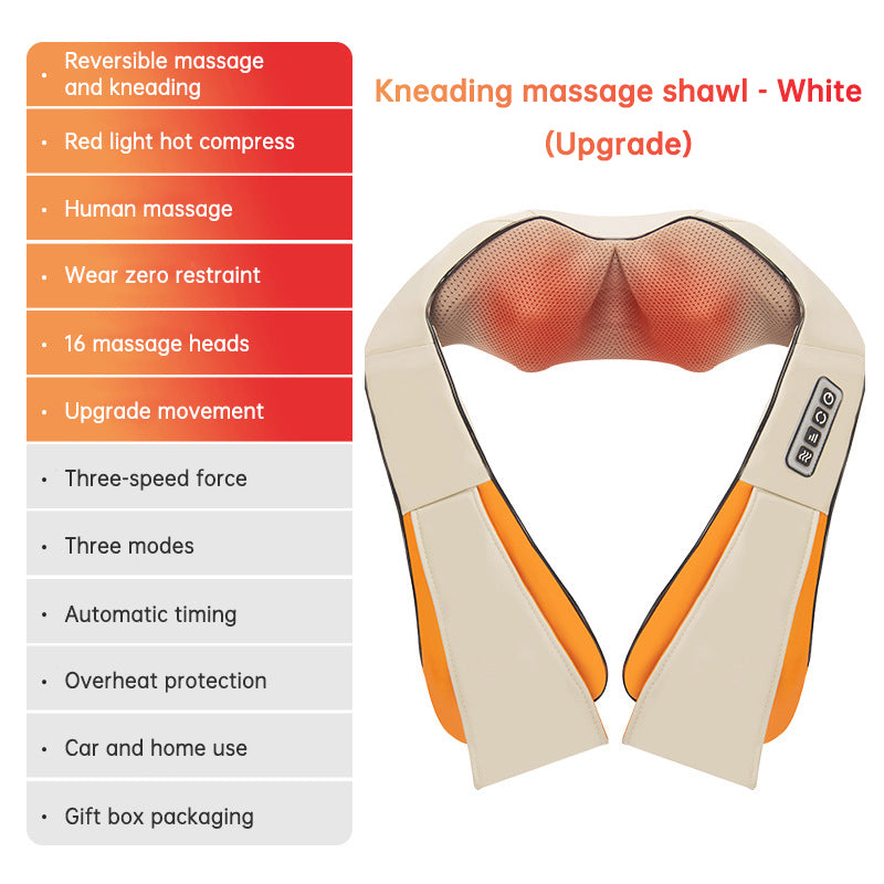 Kneading massage shawl massager SKG cervical spine massager household electric waist and back hot compress massager With bag