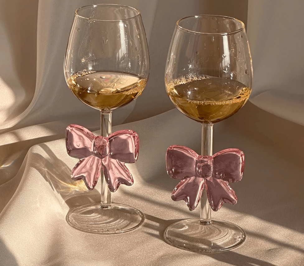 Pink Butterfly Series Instagram Tall Cup Romantic Ritual Champagne Glass Cute Butterfly - MarvelouStoree