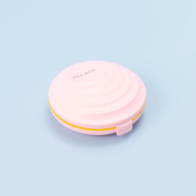 Travel Convenient Small Pill Box Round Mini Carry-On Storage Box Pill Sub-Box Sealed Compartment Pill Box - MarvelouStoree