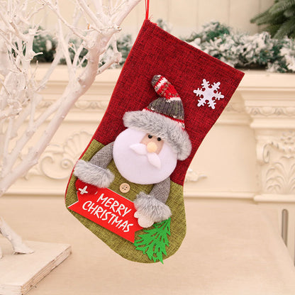 Christmas Socks Gift Bag Children's Candy Bag Cartoon Gift Bag Alphabet Christmas Socks