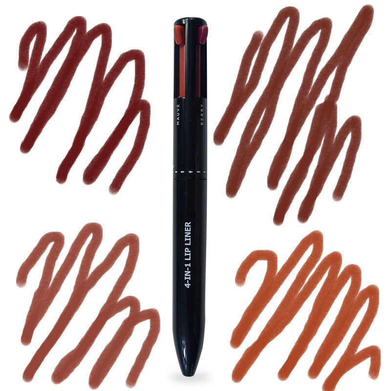 Marveloustoree 4 in 1 makeup pen 4 in 1 makeup pen 4 color lip liner lipstick 4in1 makeup pen