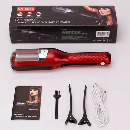 Fully automatic hair clipper, hair splitting and trimming device, multifunctional electric women's 2-in-1 trimming and cutting d - MarvelouStoree