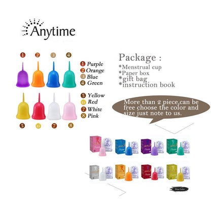 Anytime Feminine Hygiene Lady Cup Menstrual Cup Wholesale Reusable Medical Grade Silicone For Women Menstruation - MarvelouStoree