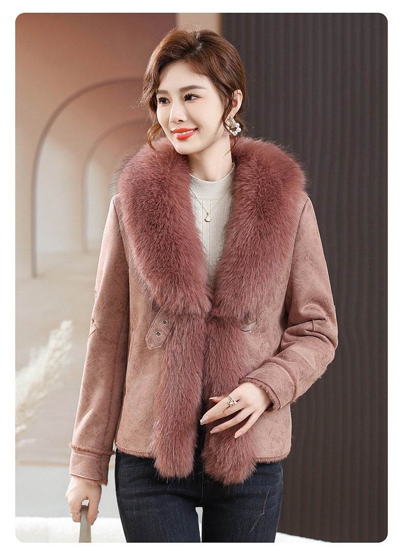 Fur Integrated Women's Short Coat Southern Winter Temperament - MarvelouStoree