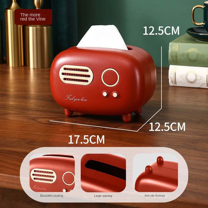 Paper towel box ABS light luxury retro style gift for living room, high-end home drawer paper towel box - MarvelouStoree