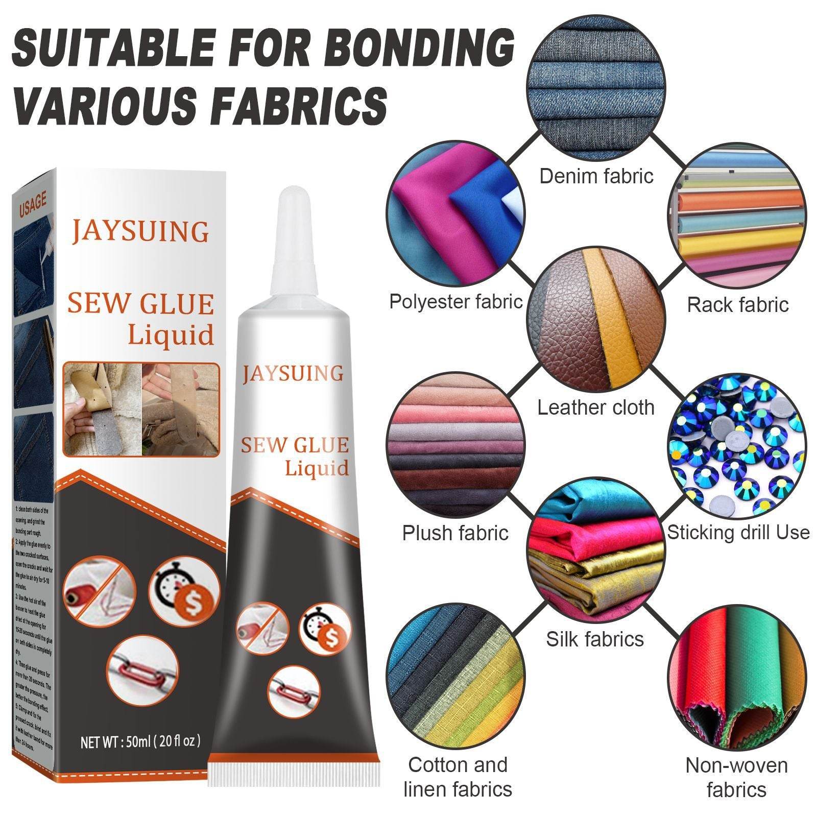 Jaysuing Cloth Repair Glue White Seam Glue Clothing Repair Glue Washable Ironing Cloth Adhesive Glue - MarvelouStoree