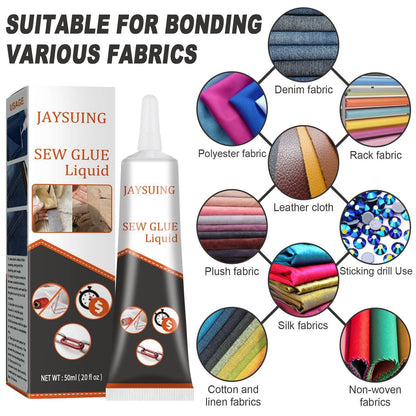 Jaysuing Cloth Repair Glue White Seam Glue Clothing Repair Glue Washable Ironing Cloth Adhesive Glue - MarvelouStoree