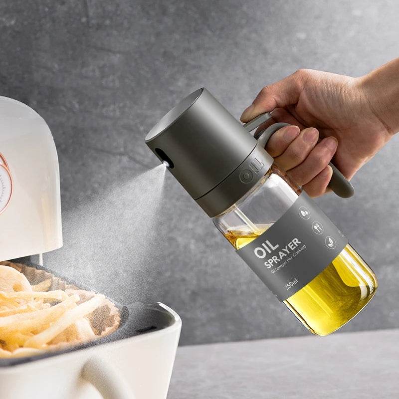 Oil Spray Bottle 250ml High Borosilicate Glass Cooking Oil Dispensers Olive Oil Sprayer Mister - MarvelouStoree