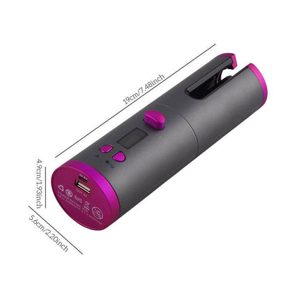 Unbound Automatic Hair Curler Cordless Electric Curling Roller Professional Ceramic Hair Waver Rechargeable Auto Curler Curls - MarvelouStoree