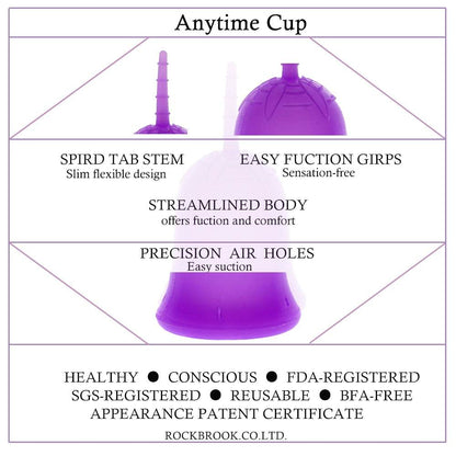 Anytime Feminine Hygiene Lady Cup Menstrual Cup Wholesale Reusable Medical Grade Silicone For Women Menstruation - MarvelouStoree