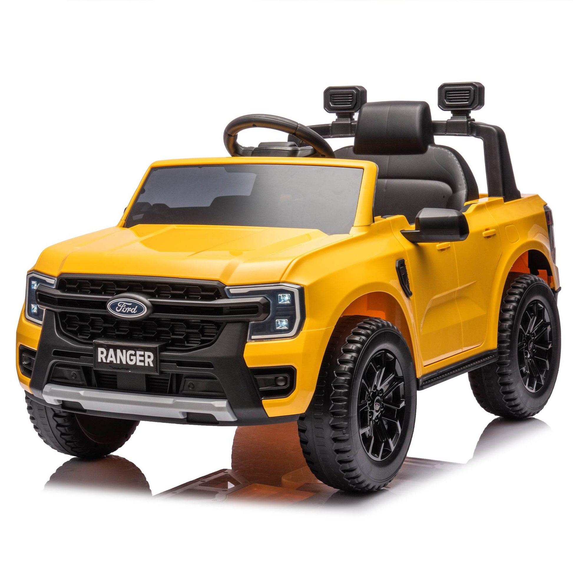 12V Kids Ride On Car W/Parents Remote Control,Licensed Ford Ranger,2WD,Rear wheel suspension,Low Start,Headlight,Horn,MP3,Blueto - MarvelouStoree