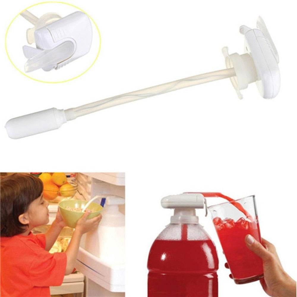 Universal Automatic Magictap Water Drink Fruit Juice Beverage Dispenser Spill-Proof Tool Electric Water Tap Compact Juice Milk Suck Tool - MarvelouStoree