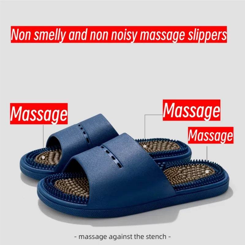 Personalized massage slippers indoor home men's summer bath non-slip deodorant slippers for women's home - MarvelouStoree