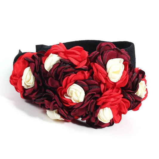 Fashionable design side three-dimensional flower handmade fabric headband headband - MarvelouStoree