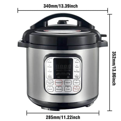 5L Multifunction Electric Pressure Cookers Soup Porridge Heating Meal Heater Kitchen Stainless Steel Multicooker Rice Cooker - MarvelouStoree