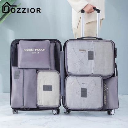 6 Pcs/Set Travel Set For Traveling Packing Cube Clothe Storage Bag New Luggage Suitcase Organizer Pouch Kit Travel Bag Accessory