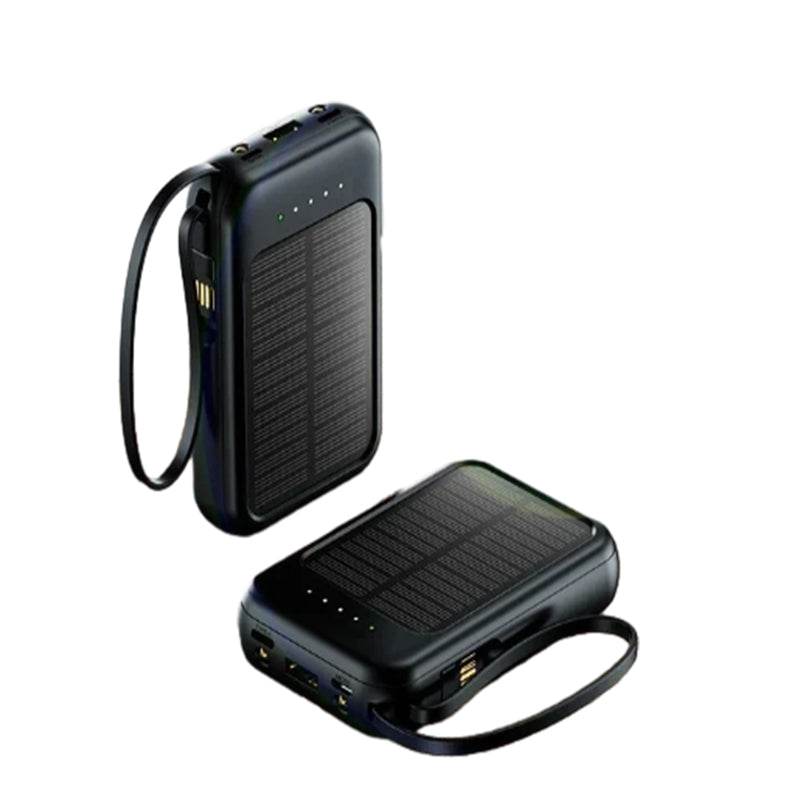 Mini solar power bank comes with a 20000mAh outdoor camping portable large capacity mobile power supply