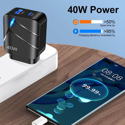 40W PD+QC3.0 mobile phone charger charging head travel charger - MarvelouStoree