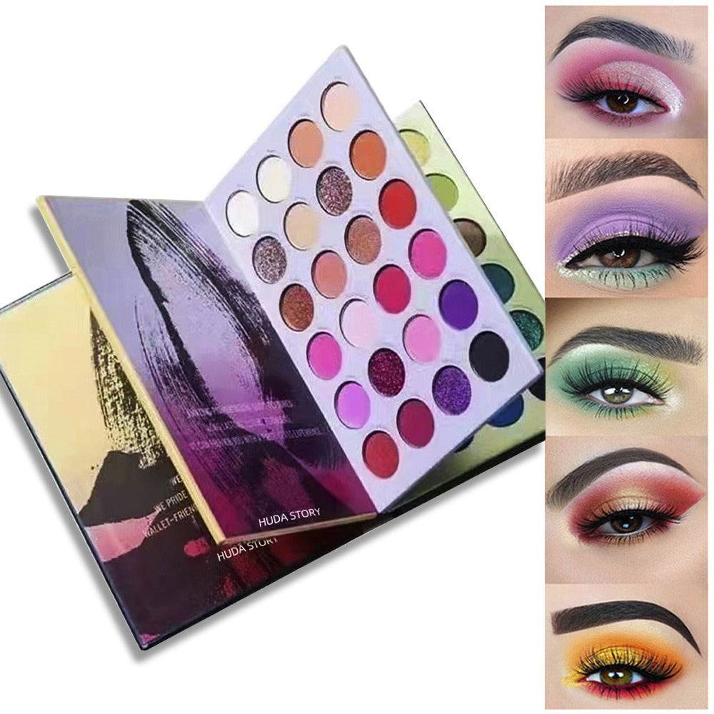 Makeup Cosmetic Tool Kit 72 Colors Pressed Glitter Eyeshadow High Pigmented Eyeshadow Palette - MarvelouStoree