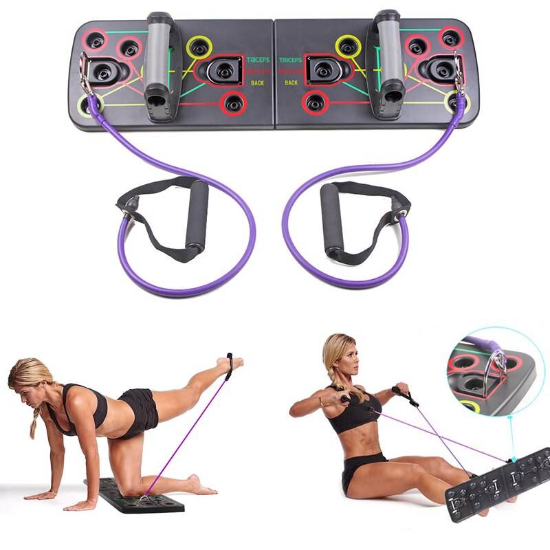 9 in 1 Push Up Board with Multifunction Body Building Fitness Exercise Tools Men Women Push-up Stands For GYM Body Training - MarvelouStoree