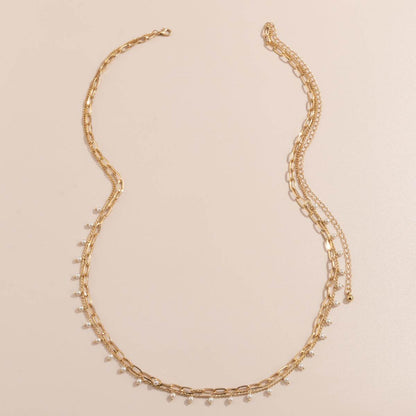 Temperament imitation pearl waist chain Retro multi-layer chain geometric body chain - MarvelouStoree