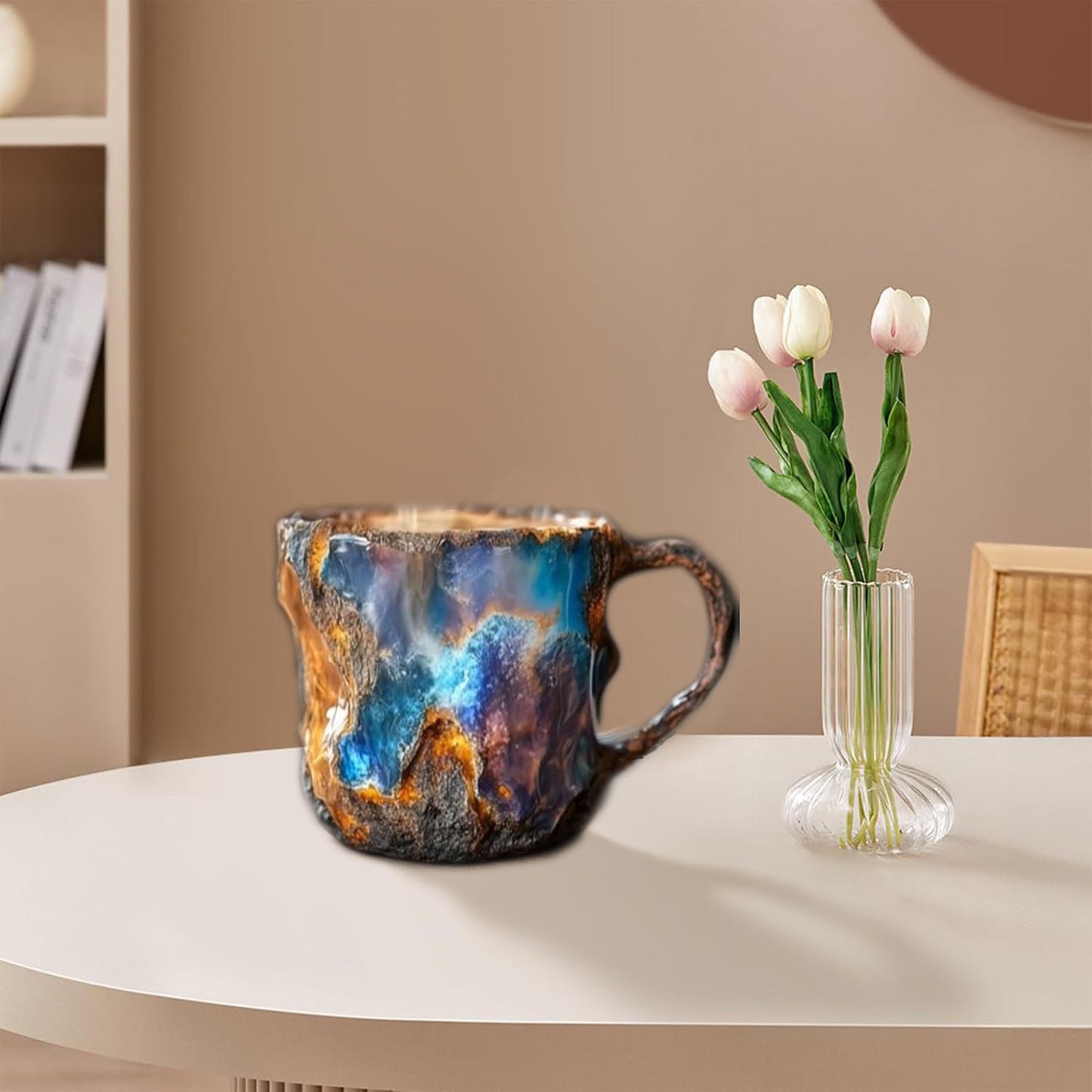 Imitation mineral resin crystal coffee cup