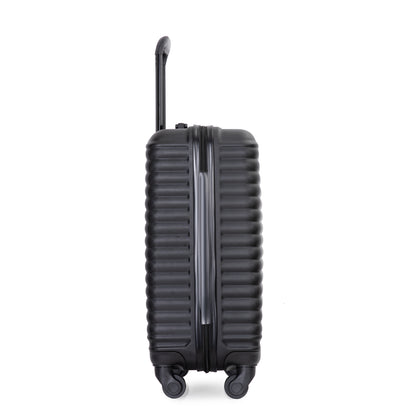 20" Carry on Luggage Lightweight Suitcase, Spinner Wheels, Black